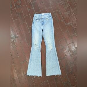 MOTHER Light Blue Flare Jeans